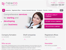 Tablet Screenshot of newco.cz